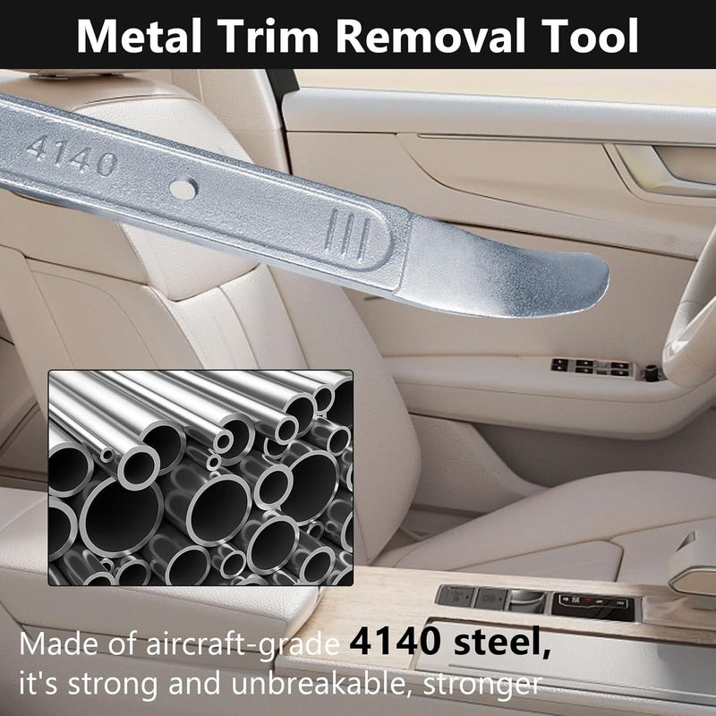 BFXM 4140 Pry Tool, Trim Removal Tool, Panel Removal Tools for Auto Trim, Interior Door Trim Pry Tool, Panel Popper Tool, Metal Pry Bar for Automotive Planes, Automotive Tools - Image 4